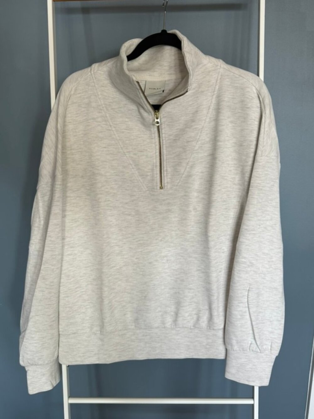 Varley Hawley Half Zip Sweat Ivory Marl XL